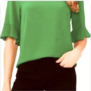 Ann Taylor Factory Ruffle Tee Top Size XS